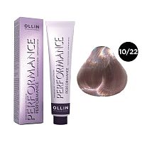 Крем-краска для волос OLLIN Performance 10/22 светлый блондин фиолетовый, 60 мл