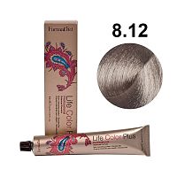 Крем-краска для волос Farmavita Life Color Plus 8.12 светлый блондин пепельно-перламутровый, 100 мл