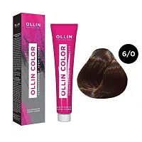 Крем-краска для волос OLLIN Color 6/0 темно-русый, 100 мл