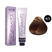 Крем-краска для волос OLLIN Performance 8/3 светло-русый золотистый, 60 мл