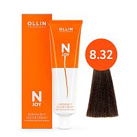 Крем краска для волос OLLIN N-JOY 8/32 светло-русый золотисто-фиолетовый, 100 мл