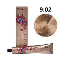 Крем-краска для волос Farmavita Life Color Plus 9.02 очень светлый блондин жемчужный, 100 мл
