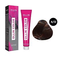Крем-краска для волос OLLIN Color 4/0 шатен, 100 мл