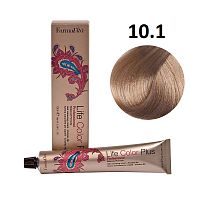 Крем-краска для волос Farmavita Life Color Plus 10.1 платиновый блондин пепельный, 100 мл