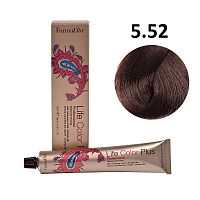 Крем-краска для волос Farmavita Life Color Plus 5.52 светло-каштановый шоколадный красное дерево, 100 мл