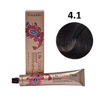 Крем-краска для волос Farmavita Life Color Plus 4.1 каштановый пепельный, 100 мл