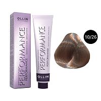 Крем-краска для волос OLLIN Performance 10/26 светлый блондин розовый, 60 мл