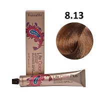 Крем-краска для волос Farmavita Life Color Plus 8.13 светлый блондин бежевый, 100 мл