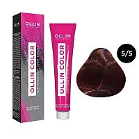 Крем-краска для волос OLLIN Color 5/5 светлый шатен махагоновый, 100 мл