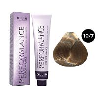 Крем-краска для волос OLLIN Performance 10/7 светлый блондин коричневый, 60 мл