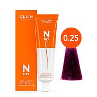 Крем краска для волос OLLIN N-JOY 0/25 фиолетово-махагоновый (розовый), 100 мл