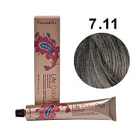 Крем-краска для волос Farmavita Life Color Plus 7.11 интенсивный пепельный блондин, 100 мл