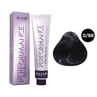 Крем-краска для волос OLLIN Performance 0/88 микс-тон синий, 60 мл