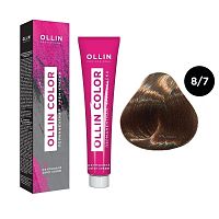 Крем-краска для волос OLLIN Color 8/7 светло-русый коричневый, 100 мл