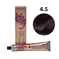 Крем-краска для волос Farmavita Life Color Plus 4.5 каштановый красное дерево, 100 мл