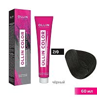 Крем-краска для волос OLLIN Color 2/0 черный, 60 мл