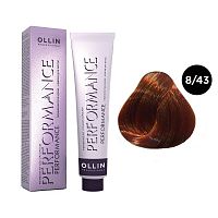Крем-краска для волос OLLIN Performance 8/43 светло-русый медно-золотистый, 60 мл