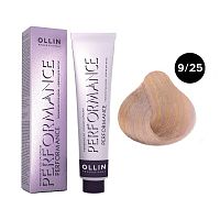Крем-краска для волос OLLIN Performance 9/25 блондин фиолетово-махагоновый, 60 мл