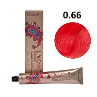 Крем-краска для волос Farmavita Life Color Plus 0.66 Red красный бустер, 100 мл