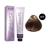 Крем-краска для волос OLLIN Performance 8/7 светло-русый коричневый, 60 мл