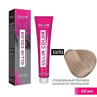 Крем-краска для волос OLLIN Color 11/31 специальный блондин золотисто-пепельный, 60 мл
