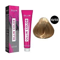 Крем-краска для волос OLLIN Color 10/03 светлый блонд прозрачно-золотистый, 100 мл