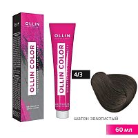 Крем-краска для волос OLLIN Color 4/3 шатен золотистый, 60 мл