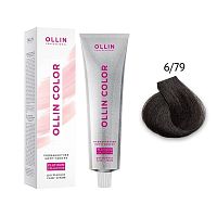 Крем-краска для волос OLLIN Color Platinum Collection 6/79 темно-русый коричнево-зеленый, 100 мл