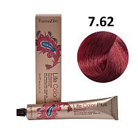 Крем-краска для волос Farmavita Life Color Plus 7.62 блондин фиолетово-красный, 100 мл