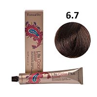 Крем-краска для волос Farmavita Life Color Plus 6.7 светлый коричневый кашемир, 100 мл
