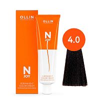 Крем краска для волос OLLIN N-JOY 4/0 шатен, 100 мл