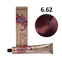 Крем-краска для волос Farmavita Life Color Plus 6.62 темный блондин фиолетово-красный, 100 мл
