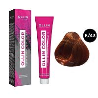 Крем-краска для волос OLLIN Color 8/43 светло-русый медно-золотистый, 100 мл