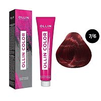 Крем-краска для волос OLLIN Color 7/6 русый красный, 100 мл
