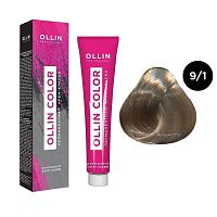 Крем-краска для волос OLLIN Color 9/1 блондин пепельный, 100 мл
