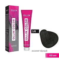Крем-краска для волос OLLIN Color 1/0 иссиня-черный, 60 мл