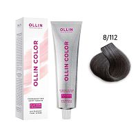 Крем-краска для волос OLLIN Color Platinum Collection 8/112 светло-русый интенсивно пепельно-фиолетовый, 100 мл