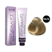 Крем-краска для волос OLLIN Performance 10/0 светлый блондин, 60 мл