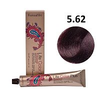 Крем-краска для волос Farmavita Life Color Plus 5.62 светлый каштан фиолетово-красный, 100 мл