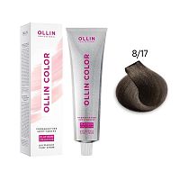 Крем-краска для волос OLLIN Color Platinum Collection 8/17 светло-русый пепельно-коричневый, 100 мл