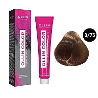 Крем-краска для волос OLLIN Color 8/73 светло-русый коричнево-золотистый, 100 мл