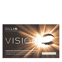 Набор для окрашивания бровей и ресниц, светло-коричневый / Ollin Vision 20 мл