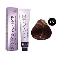 Крем-краска для волос OLLIN Performance 6/7 темно-русый коричневый, 60 мл