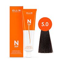 Крем краска для волос OLLIN N-JOY 5/0 светлый шатен, 100 мл