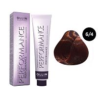 Крем-краска для волос OLLIN Performance 6/4 темно-русый медный, 60 мл