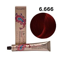 Крем-краска для волос Farmavita Life Color Plus 6.666 темный карминово-красный, 100 мл