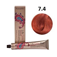 Крем-краска для волос Farmavita Life Color Plus 7.4 блондин медный, 100 мл