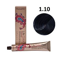 Крем-краска для волос Farmavita Life Color Plus 1.10 иссиня черный, 100 мл