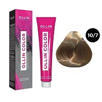 Крем-краска для волос OLLIN Color 10/7 светлый блондин коричневый, 100 мл