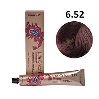 Крем-краска для волос Farmavita Life Color Plus 6.52 темный блондин шоколадный красное дерево, 100 мл